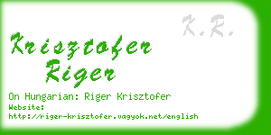 krisztofer riger business card